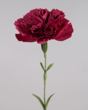 Fleurs et Feuillages en Papier Œillet standard en papier sur un fond gris taupe